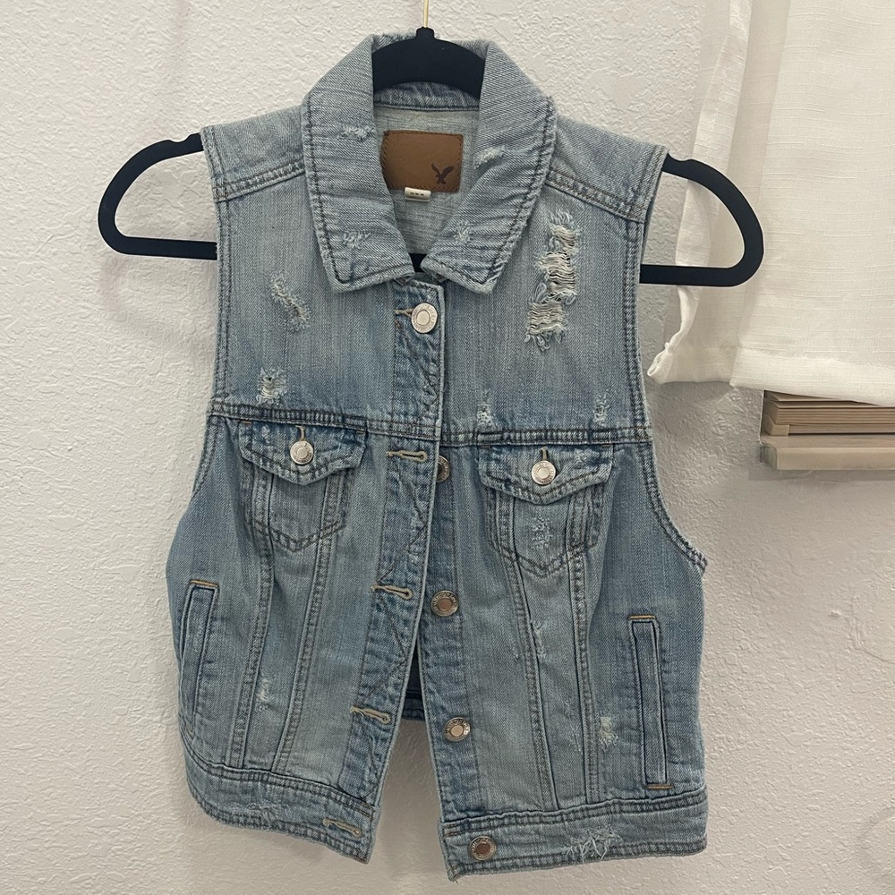 American Eagle Denim Vest